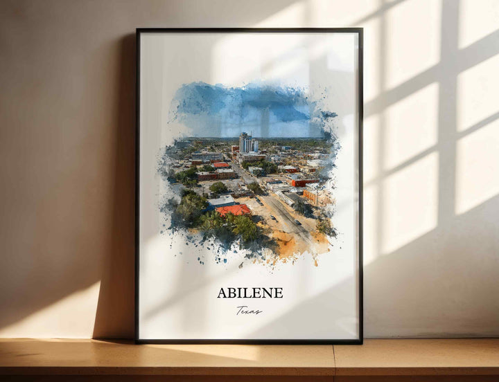 Abilene, Texas – Watercolor Art Print