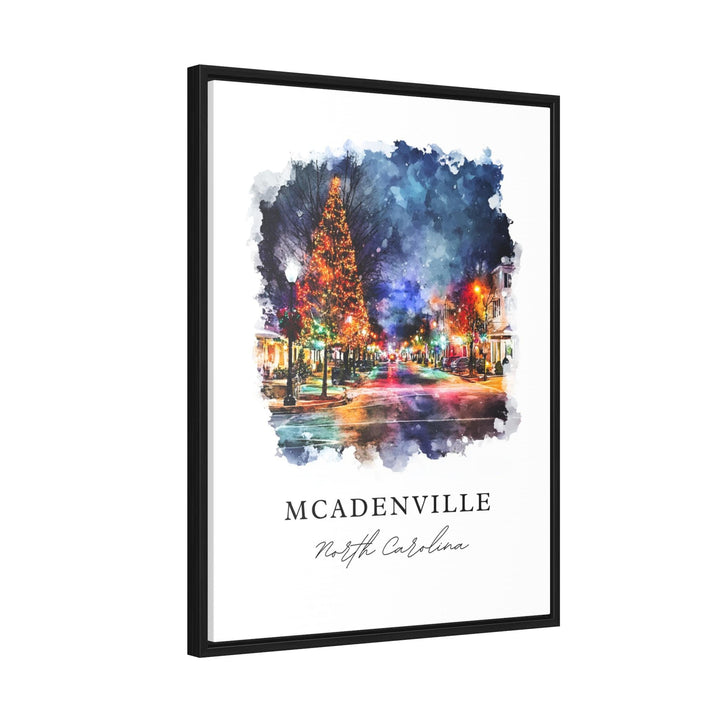 Mcadenville NC Wall Art, Mcadenville Print, Mcadenville Watercolor Art, Gaston County Gift,