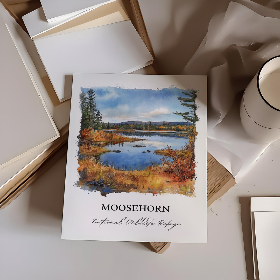 Moosehorn Refuge, Maine – Watercolor Art Print