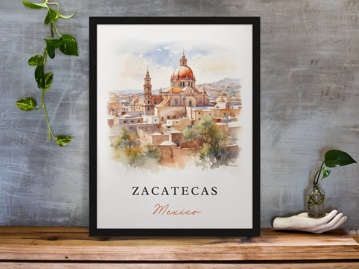 Zacatecas MX wall art - Mexico, Zacatecas poster, Wedding gift, Zacatecas Birthday present, Custom Text, Personalised Gift