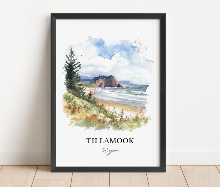 Tillamook, Oregon – Watercolor Art Print