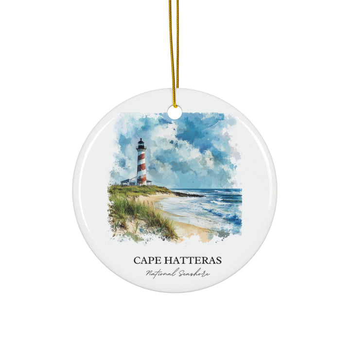 Cape Hatteras Ornament: Unique Cape Hatteras Souvenir, Outer Banks Xmas Decor, and Authentic Cape Hatteras Gift