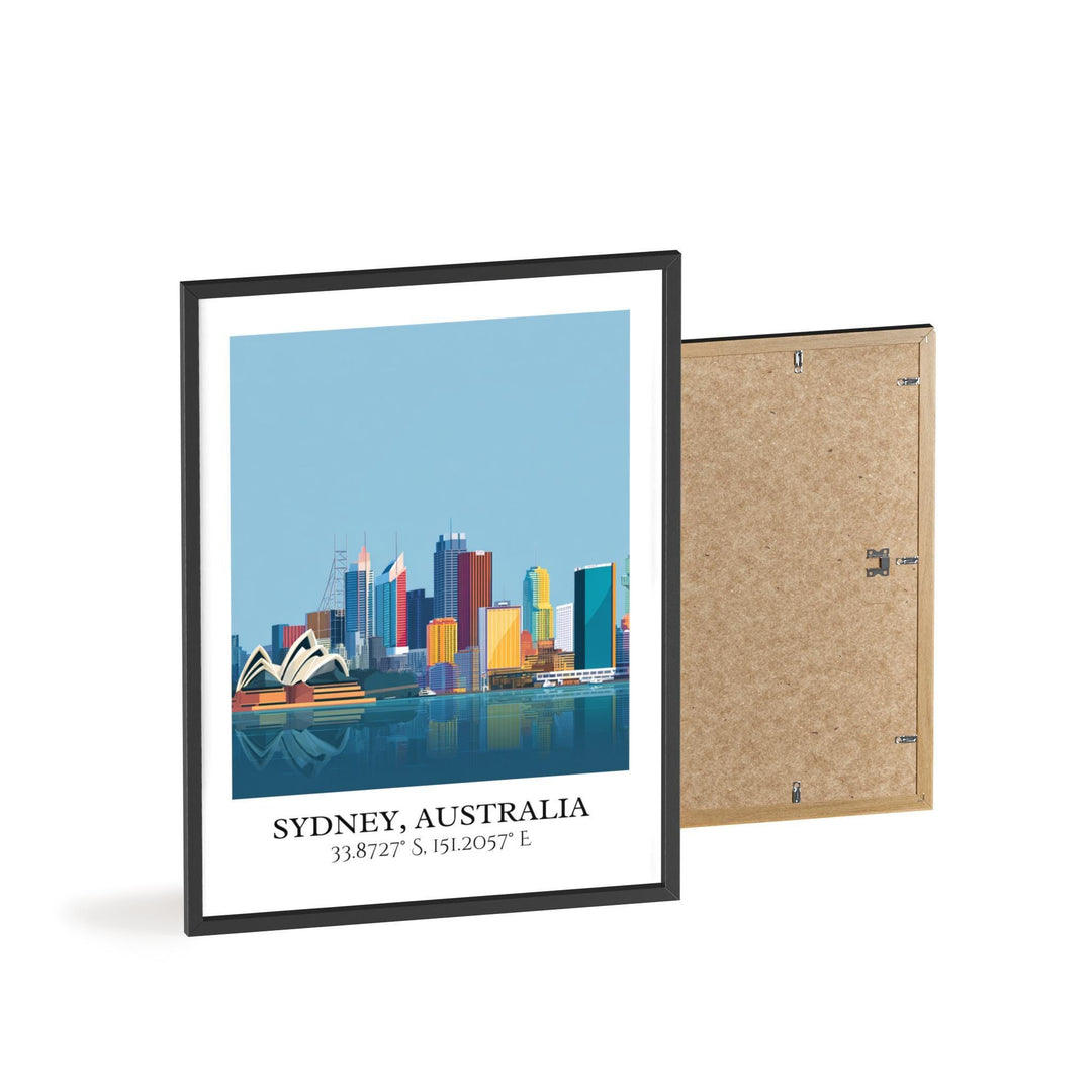 Sydney Art, Sydney Retro Travel Art, Sydney Home Decor, Sydney Australia Gift, Australia Travel Art, Travel Prints, Housewarming Gift