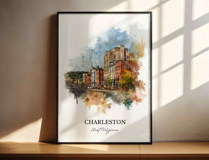 Charleston, West Virginia – Watercolor Art Print