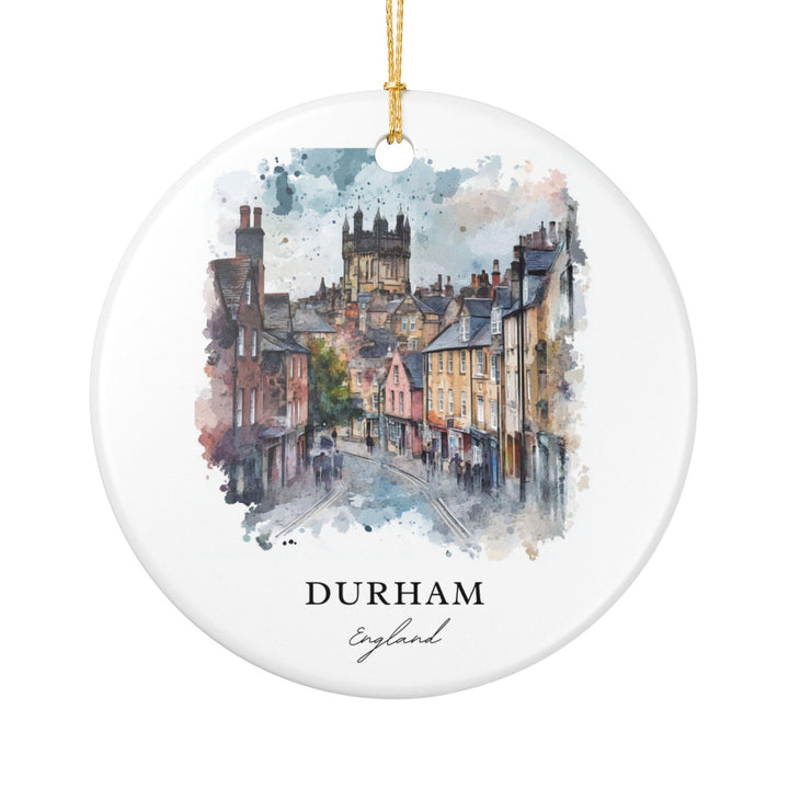 Durham England Ornament: Unique Durham Souvenir, Durham England Xmas Decor, and Authentic England Gift