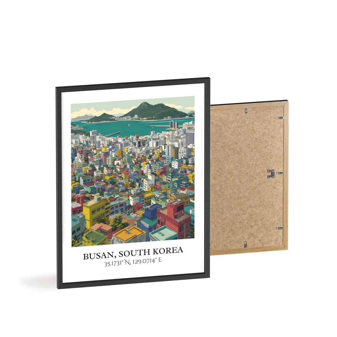 Busan South Korea Art, South Korea Retro Travel Art, Busan Home Decor, Busan Gift, South Korea Travel Art, Travel Prints, Housewarming Gift