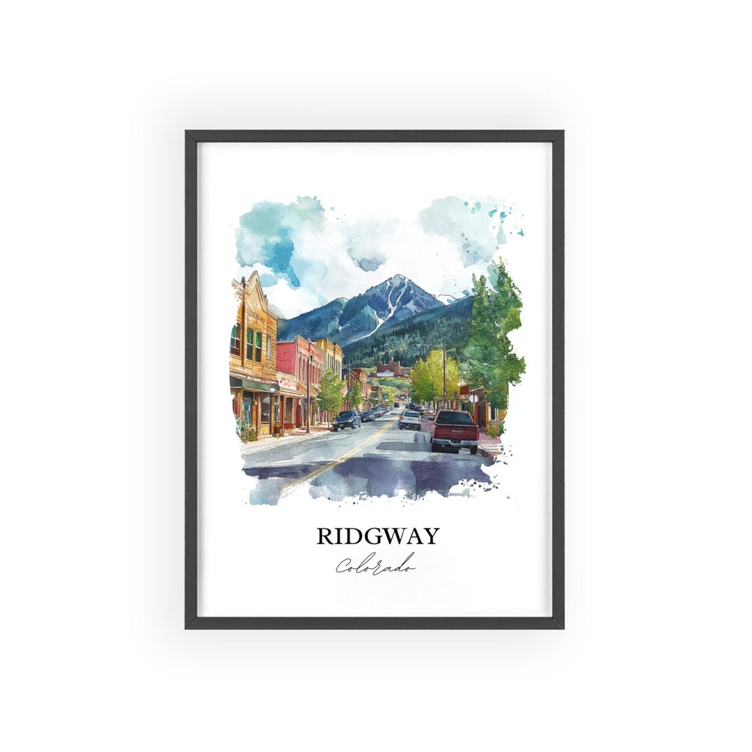 Ridgway, Colorado, USA – Watercolor Art Print