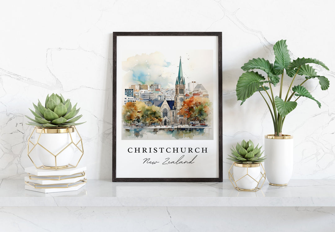 Christchurch NZ wall art - New Zealand, Christchurch poster, Christchurch Wedding gift, Birthday present, Custom Text, Personalized Gift