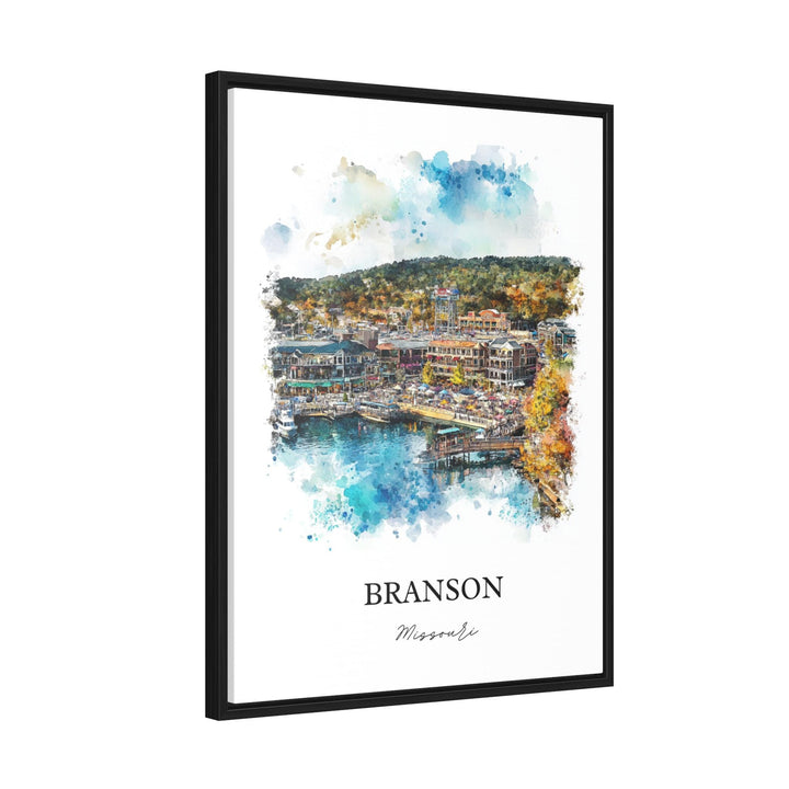 Branson MO Wall Art, The Ozarks Print, Missouri Watercolor Art, Branson Missouri Gift, Travel Print, Travel Poster, Housewarming Gift