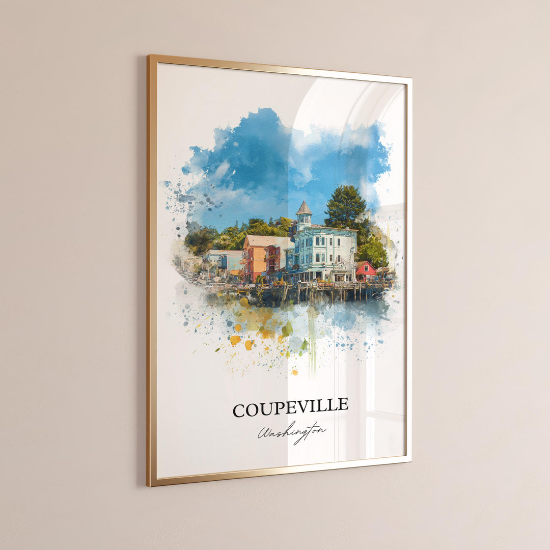 Coupeville, WA – Watercolor Art Print