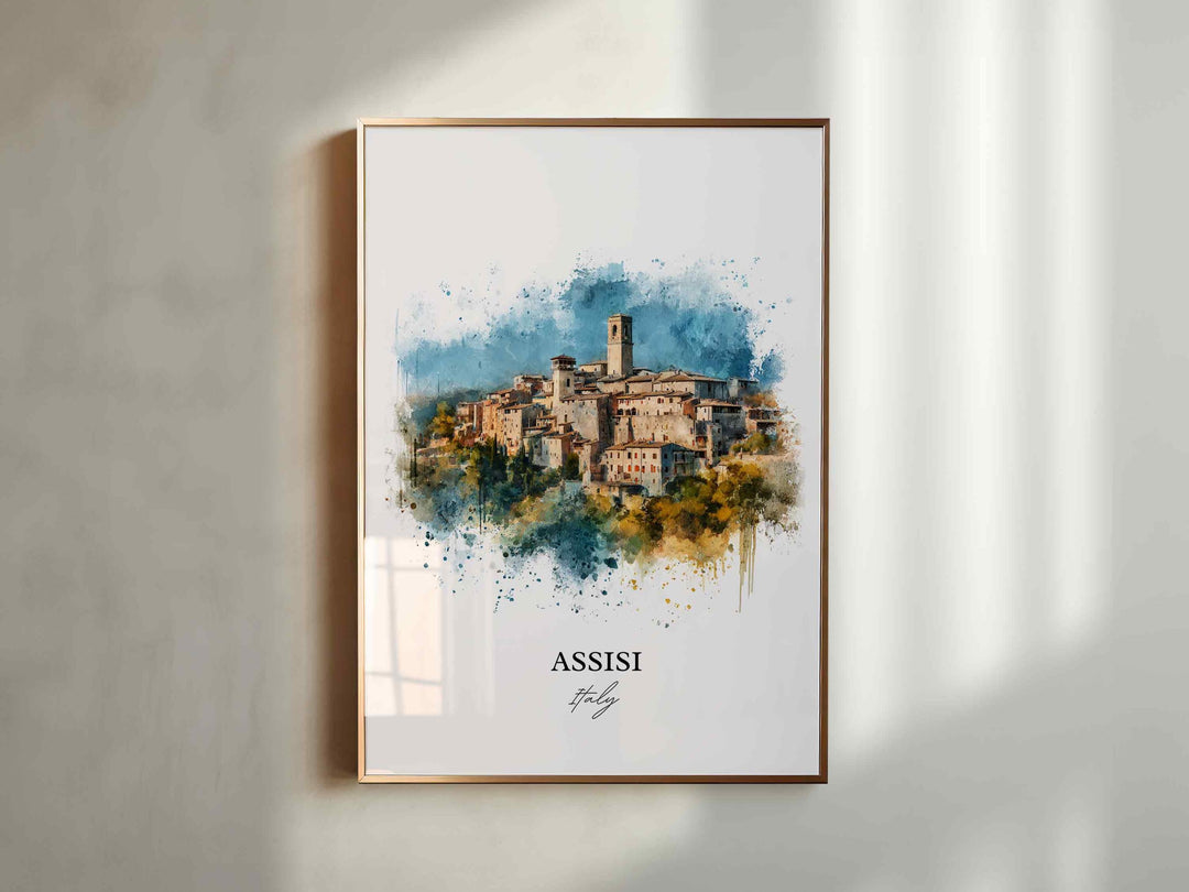 Assisi, Italy – Watercolor Art Print