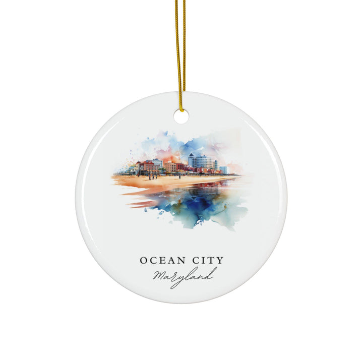 Ocean City MD Ornament: Unique Ocean City Souvenir, Ocean City Maryland Decor, and Authentic Ocean City MD Gift