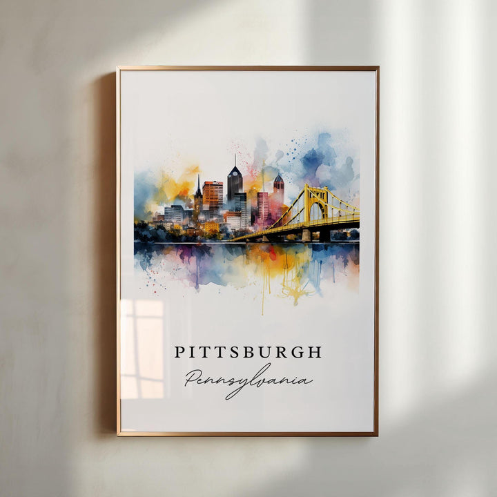 Pittsburgh PA wall art - Pennsylvania, Pittsburgh poster, Pittsburgh Wedding gift, Birthday present, Custom Text, Personalized Gift