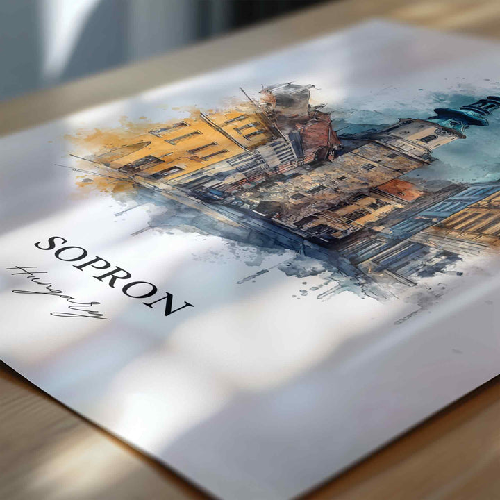 Sopron, Hungary – Watercolor Art Print