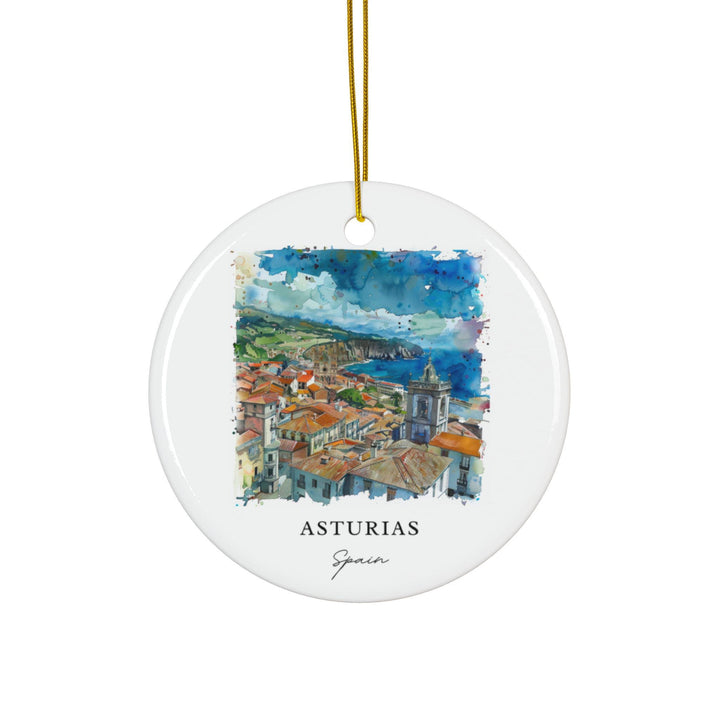 Asturias Spain Ornament: Unique Asturias Souvenir, Asturias Spain Xmas Decor, and Authentic Spain Gift
