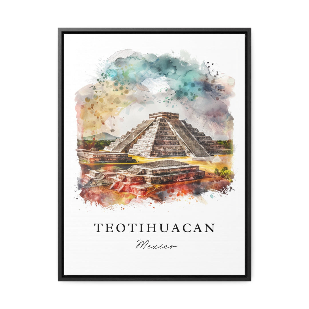 Teotihuacán Wall Art, Teotihuacán MX Print, Teotihuacán Watercolor, Teotihuacán Mexico Gift,