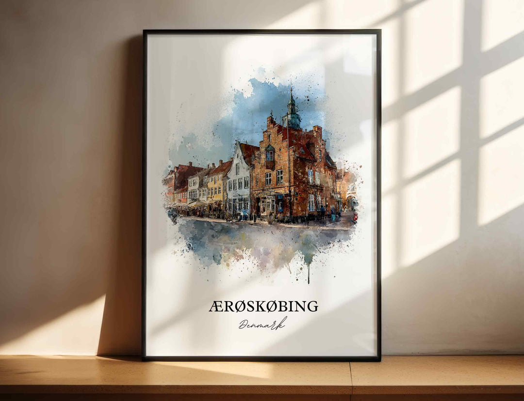 Aerøskøbing, Denmark – Watercolor Art Print