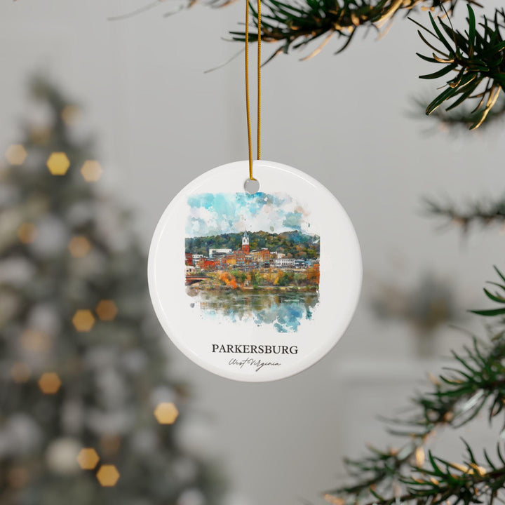 Parkersburg WV Ornament: Unique Parkersburg Souvenir, West Virginia Xmas Decor, and Authentic Parkersburg WV Gift