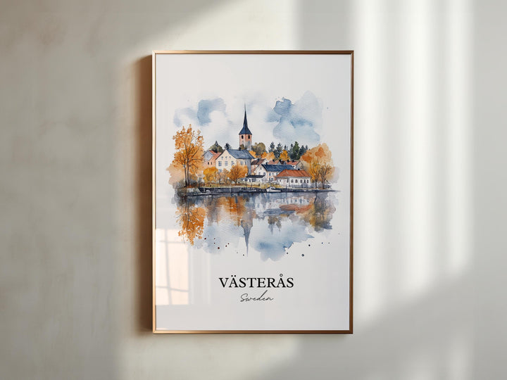 Vasteras Travel Print Wall Art Vasteras Wall Hanging Home Décor Vasteras Gift Art Lovers Sweden Art Lover Gift Vasteras Poster