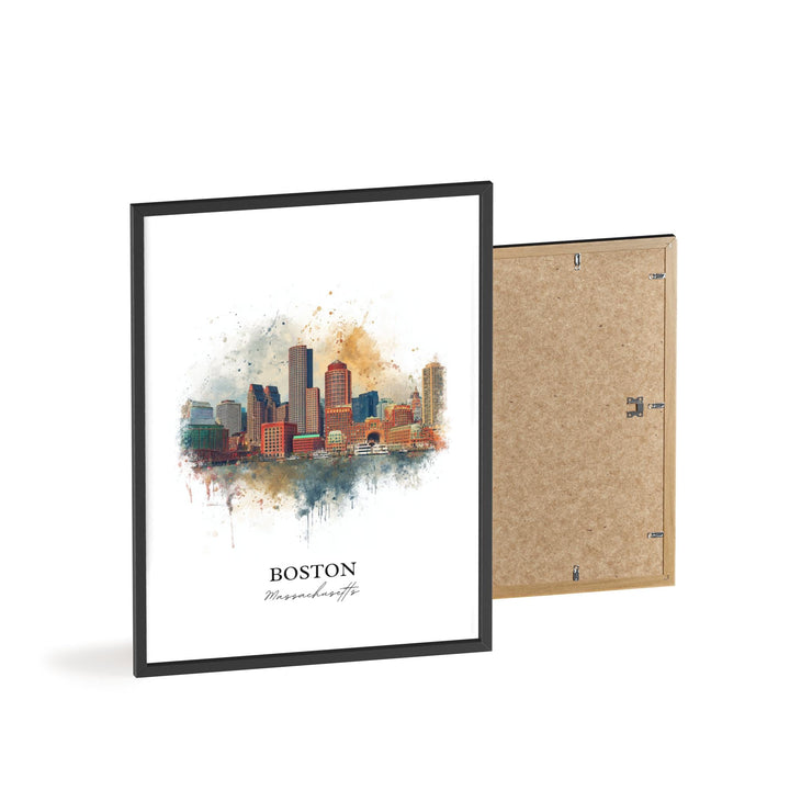 Boston, Massachusetts, USA – Watercolor Art Print