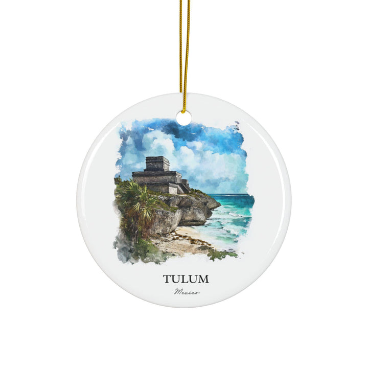 Tulum Mexico Ornament: Unique Tulum Souvenir, Tulum Xmas Decor, and Authentic Tulum MX Gift