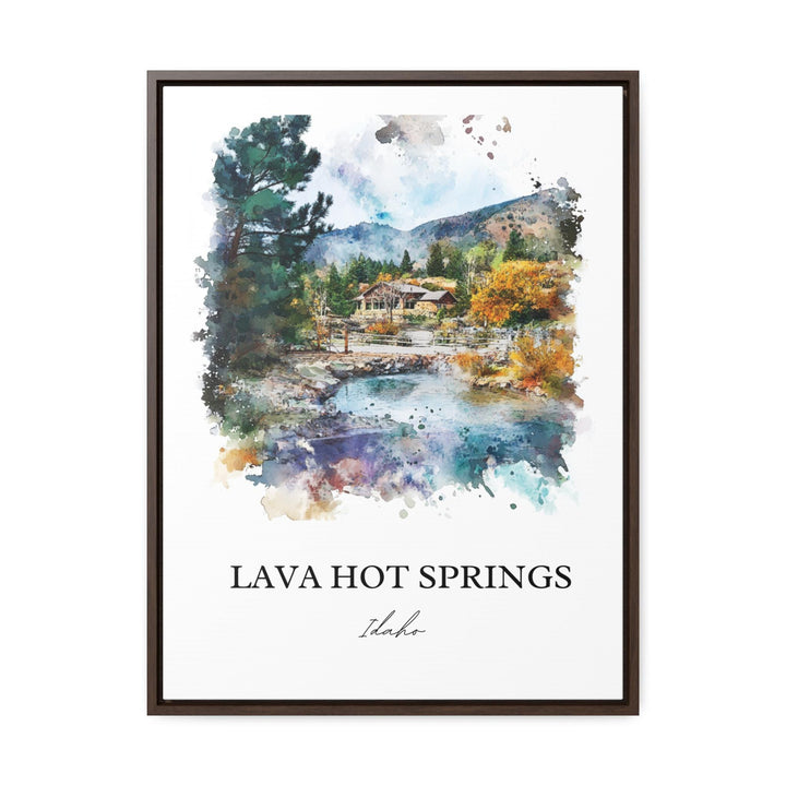 Lava Hot Springs Wall Art, Pocatello Print, Bannock County Watercolor, Lava Hot Springs Gift, Travel Print, Travel Poster, Housewarming Gift