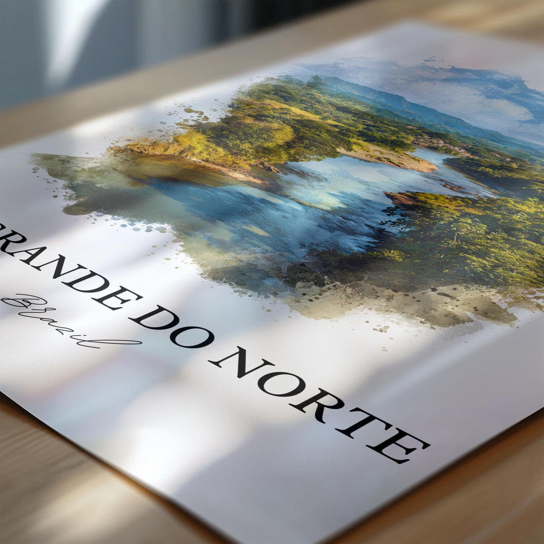 Rio Grande do Norte, Brazil – Watercolor Art Print