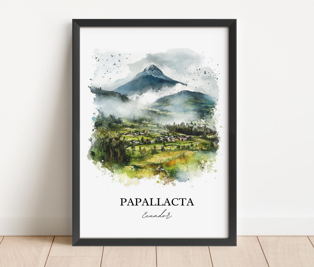 Papallacta Wall Art, Napo Province Print, Ecuador Watercolor Art, Papallacta Gift, Travel Print, Travel Poster, Housewarming Gift
