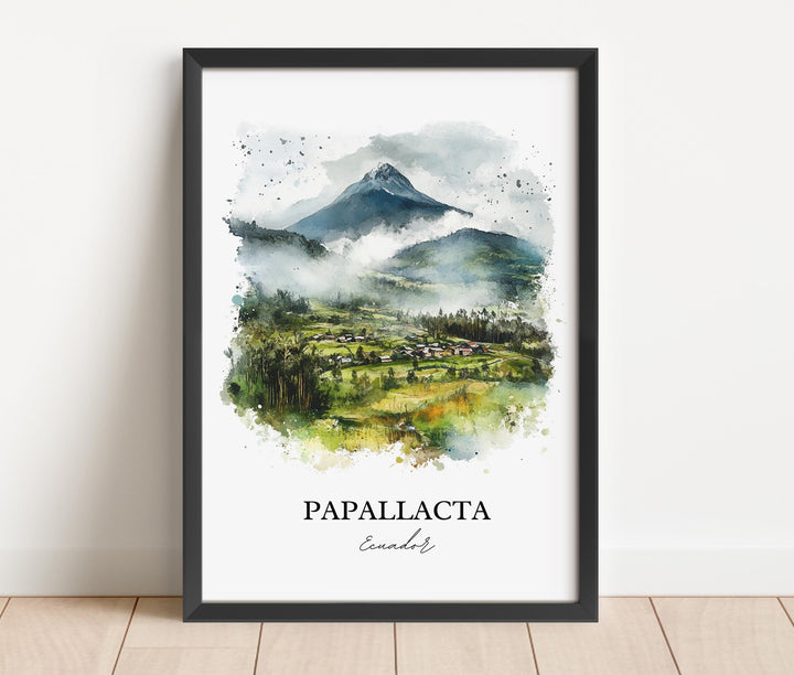 Papallacta Wall Art, Napo Province Print, Ecuador Watercolor Art, Papallacta Gift, Travel Print, Travel Poster, Housewarming Gift