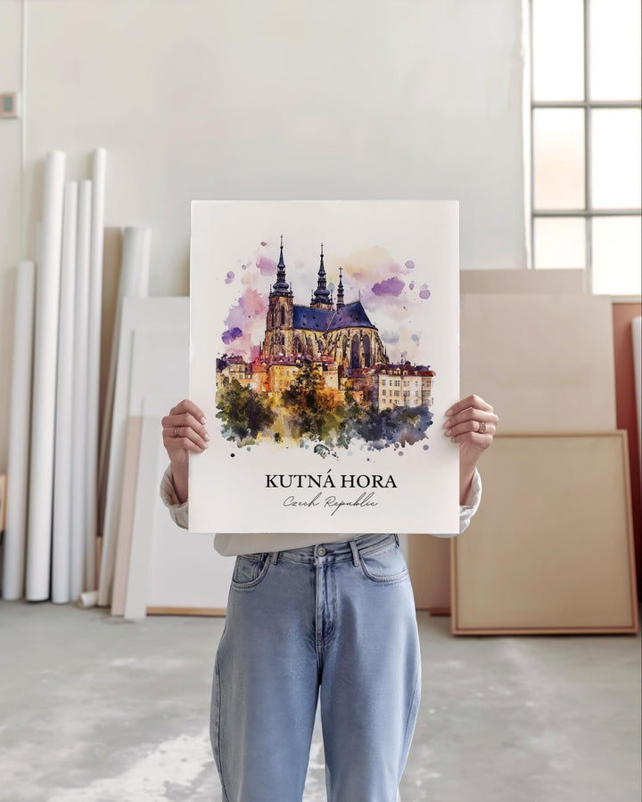 Kutna Hora, Czech Republic – Watercolor Art Print