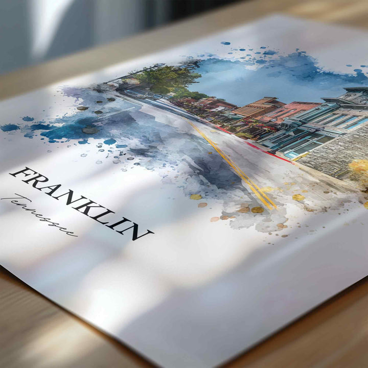 Franklin, Tennessee – Watercolor Art Print