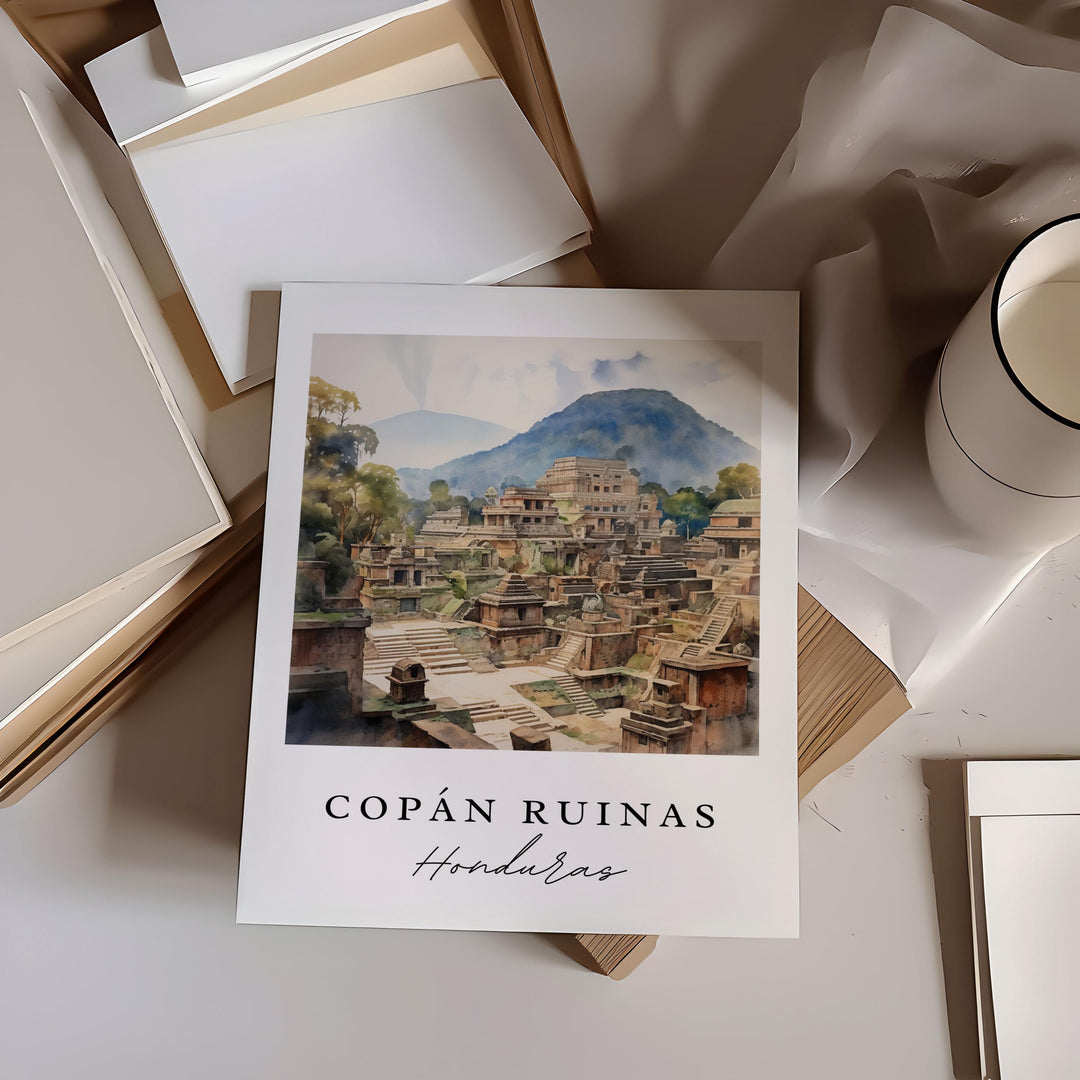 Copan Ruinas Honduras wall art - Honduras, Copan Ruins poster, Wedding gift, Birthday present, Custom Text, Personalized Gift