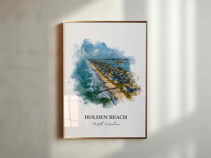Holden Beach, North Carolina – Watercolor Art Print