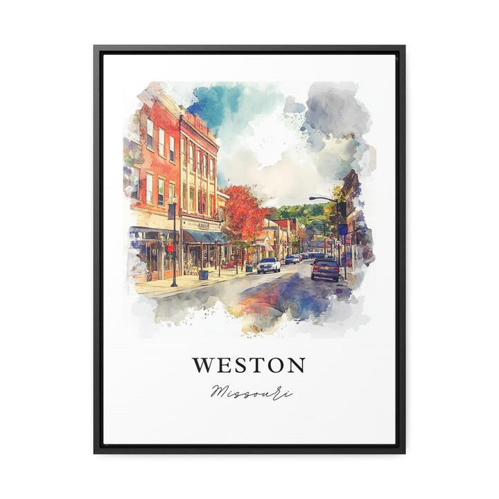 Weston Missouri Art, Weston MO Print, Weston MO Watercolor Art, Weston Missouri Gift,