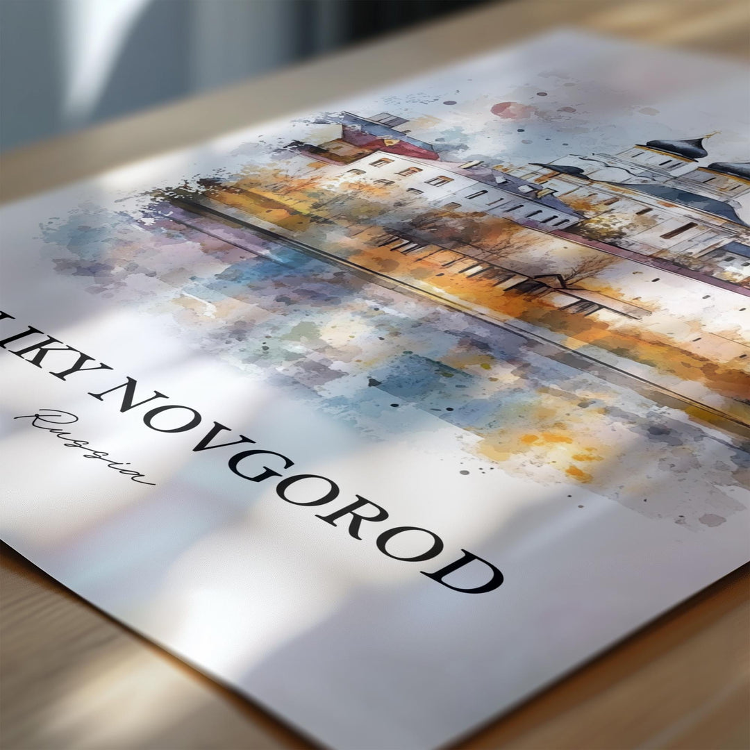 Veliky Novgorod, Russia – Watercolor Art Print