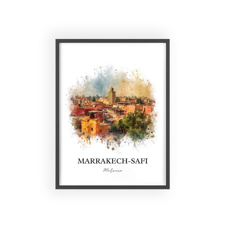 Marrakech-Safi Wall Art, Marrakech Print, Marrakech Watercolor, Morocco Gift, Marrakech-Safi Travel Print, Travel Poster, Housewarming Gift