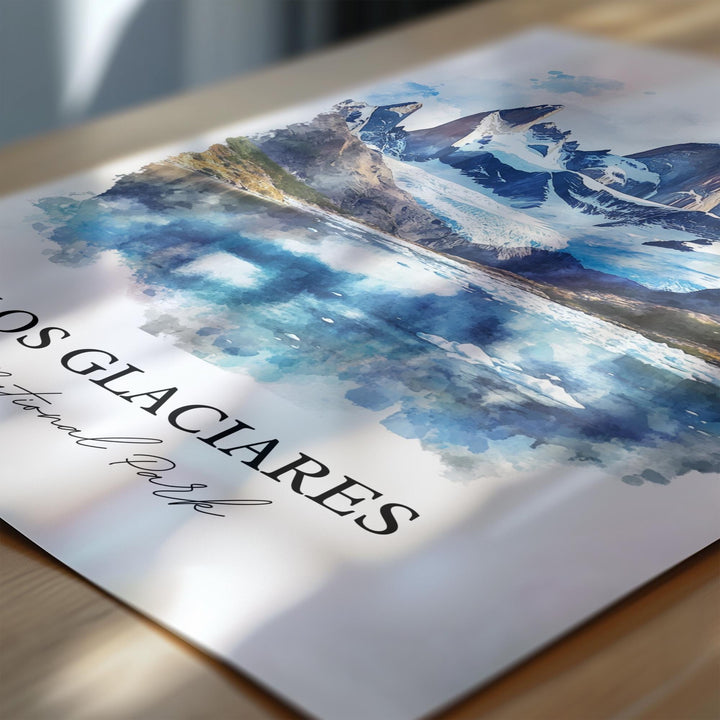 Los Glaciares National Park Art, Austral Andes Print, Argentina Artwork, Los Glaciares Park, Travel Print, Travel Poster, Housewarming Gift