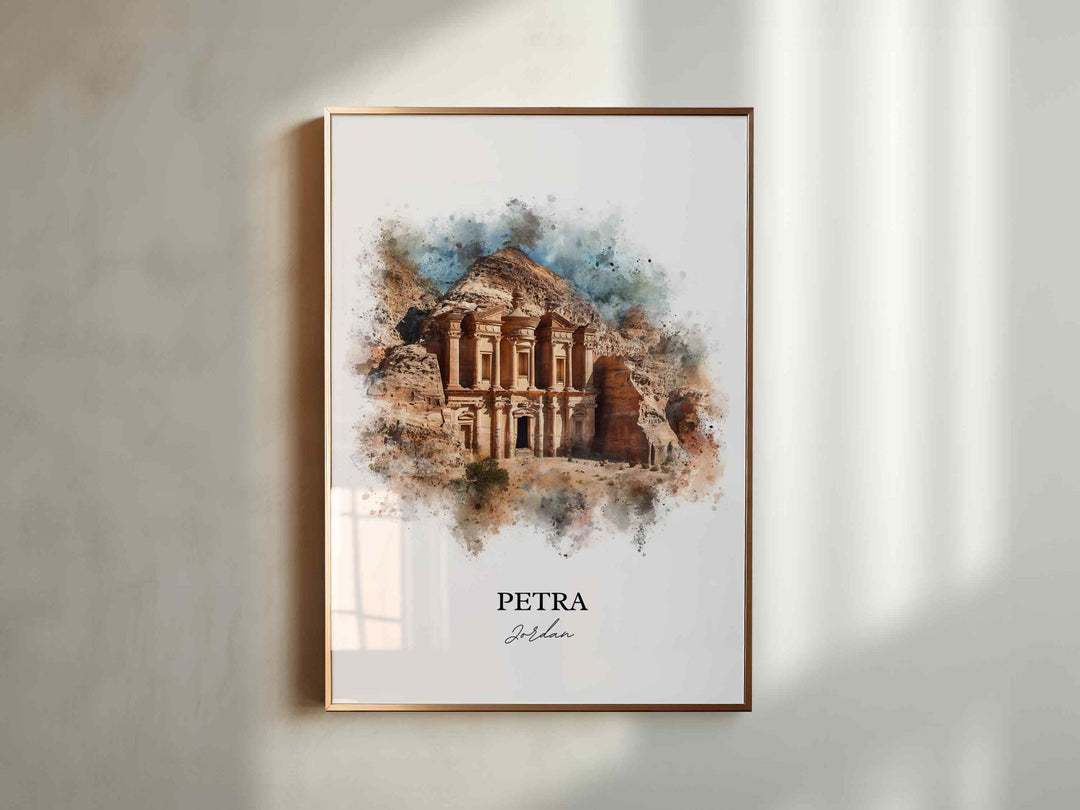 Petra, Jordan – Watercolor Art Print