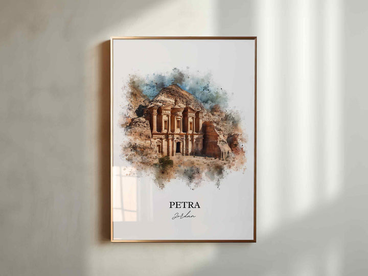 Petra, Jordan – Watercolor Art Print