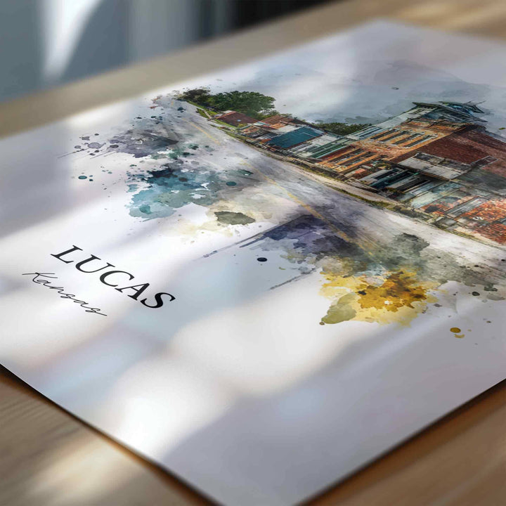 Lucas, Kansas – Watercolor Art Print