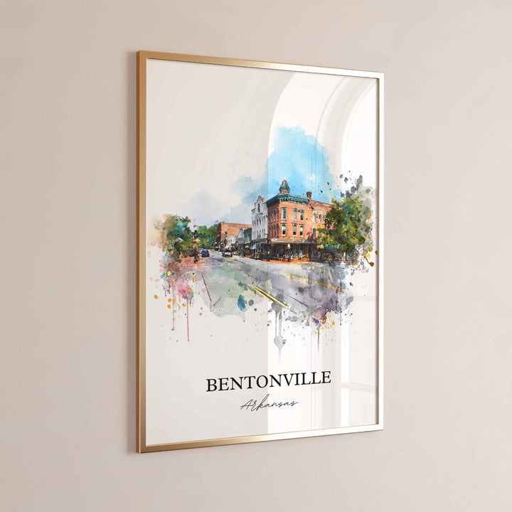 Bentonville, Arkansas – Watercolor Art Print
