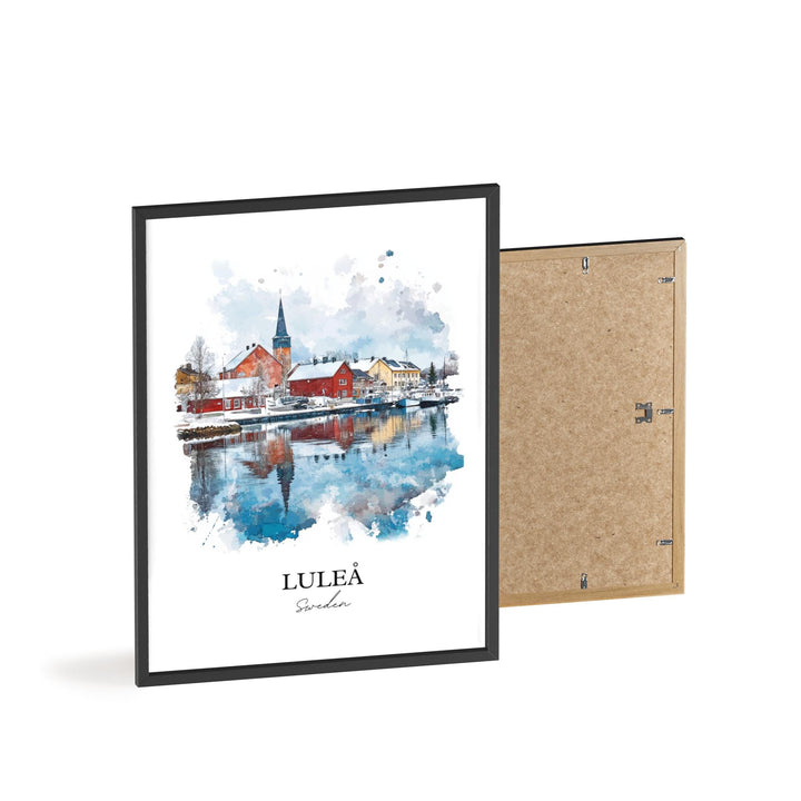Luleå Travel Print Wall Art Luleå Wall Hanging Home Décor Luleå Gift Art Lovers Sweden Art Lover Gift Luleå Poster