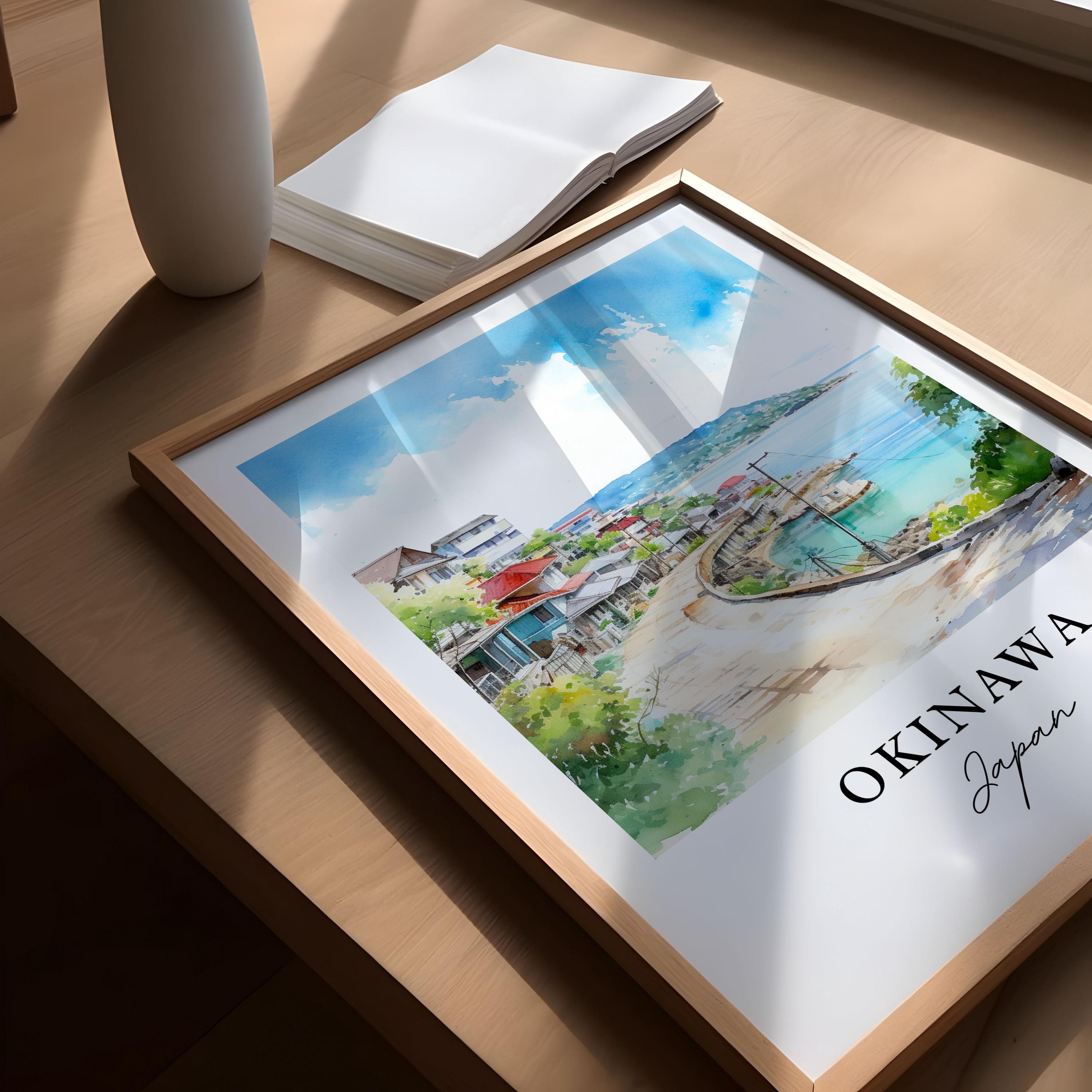 Okinawa, Japan – Watercolor Art Print – Premium Travel Art