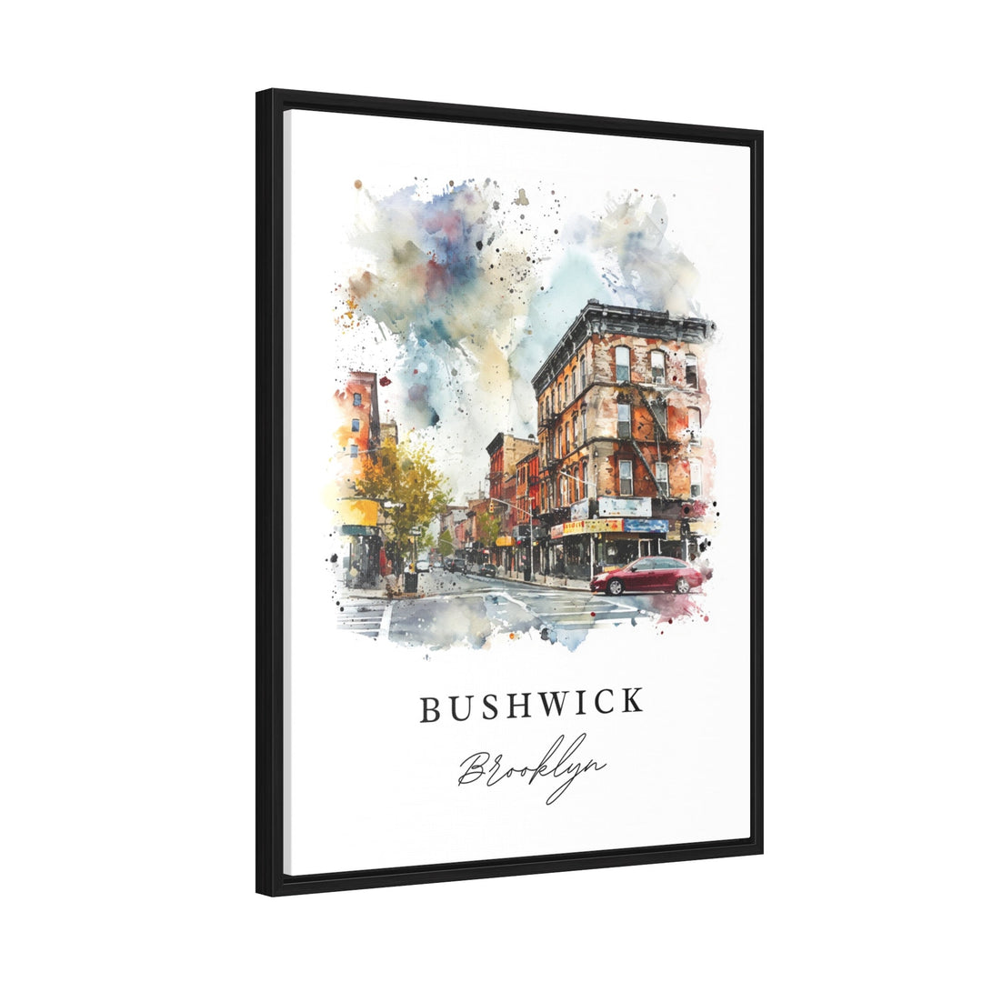 Bushwick Brooklyn wall art - Brooklyn NY, Bushwick print, Wedding gift, Birthday present, Custom Text, Perfect Gift