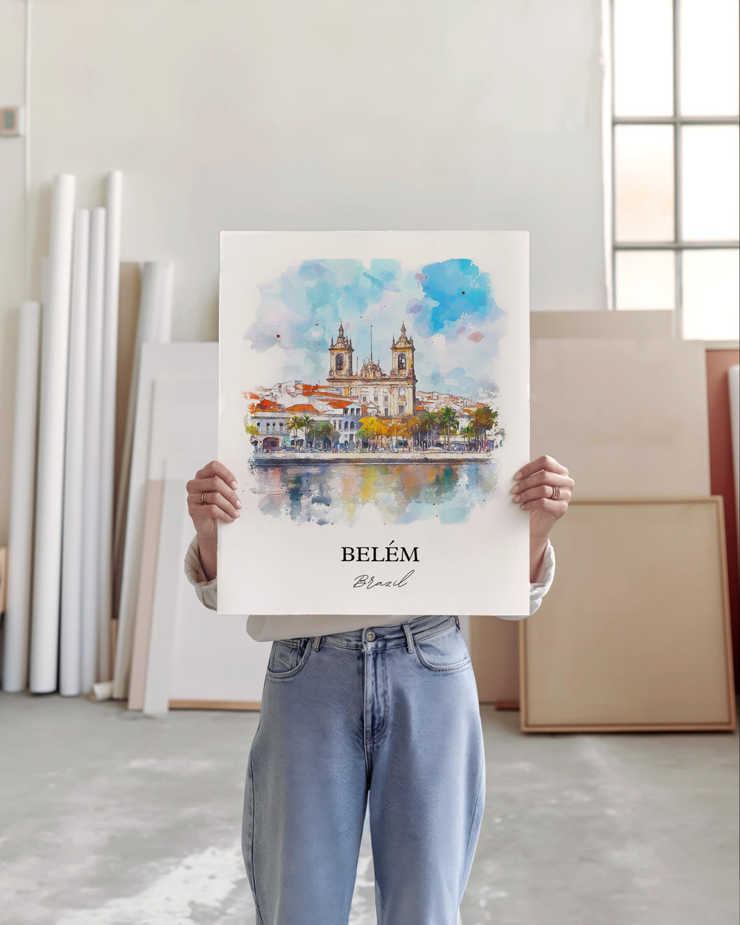 Belém Brazil Wall Art, Pará Print, Brazil Watercolor Art, Belém Brazil Gift, Travel Print, Travel Poster, Housewarming Gift