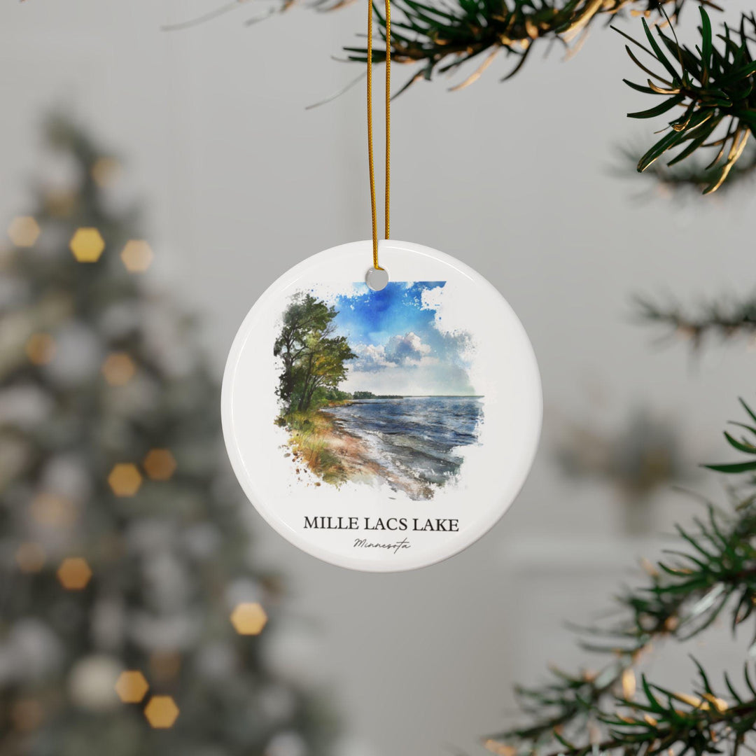 Millie Lacs Lake Ornament: Unique Minnesota Souvenir, Millie Lacs Lake Xmas Decor, and Authentic Millie Lacs Lake Gift