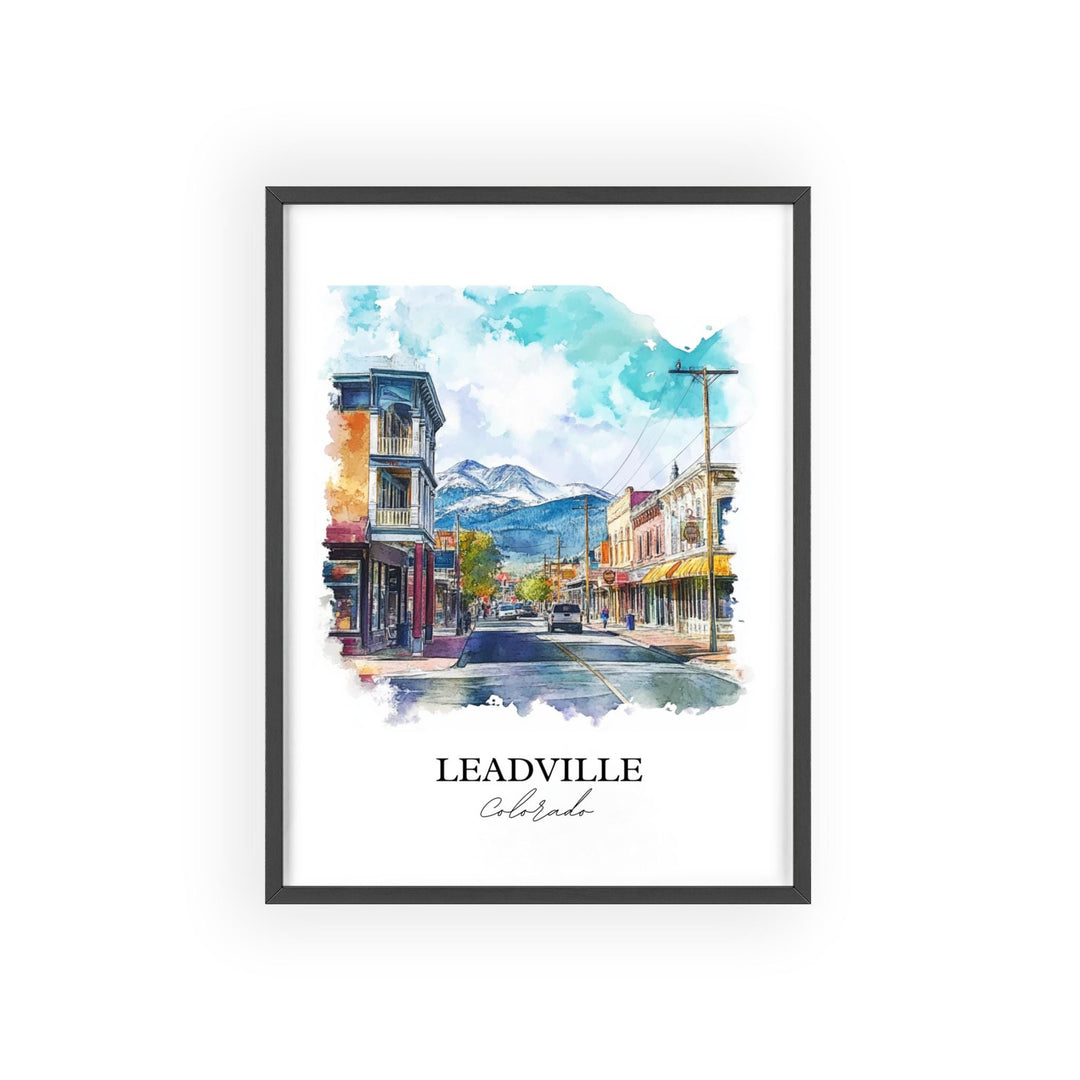 Leadville CO Wall Art, Lake County CO Print, Colorado Watercolor Art, Leadville Gift, Travel Print, Travel Poster, Housewarming Gift
