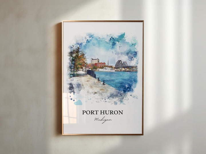 Port Huron, USA – Watercolor Art Print