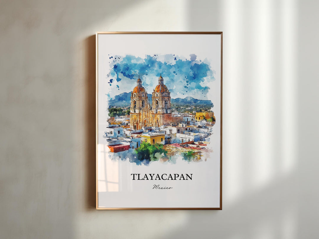 Tlayacapan Wall Art, Morelos State Print, Mexico Watercolor Art, Tlayacapan MX Gift, Travel Print, Travel Poster, Housewarming Gift