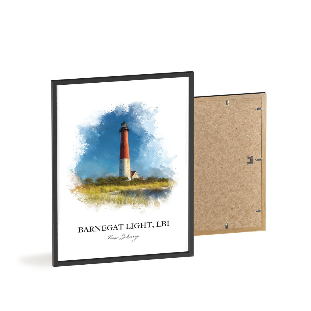 Barnegat Light, New Jersey – Watercolor Art Print